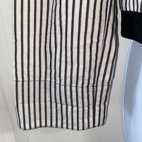 Tibi New York Women's Blouse Black & White Stripe Size 2 - Picture 5 of 11